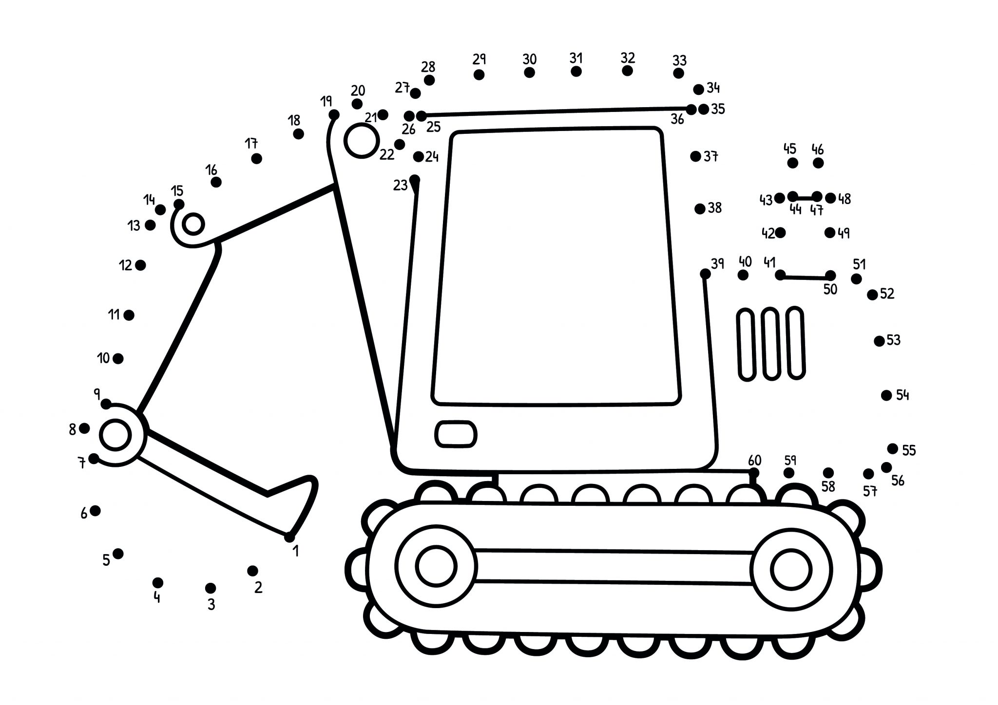 Diggy Total Worksheets.pdf Digger Dot To Dot Sheet - Colouring Crafts