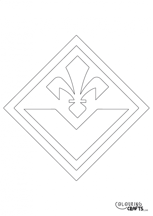 An image of the AFC Fiorentina badge to print and colour for free.