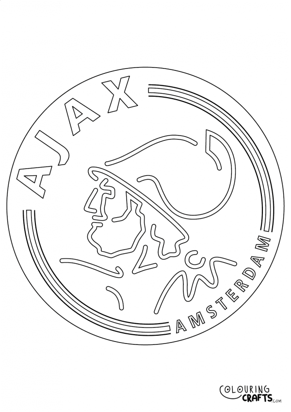 An image of the Ajax badge to print and colour for free.