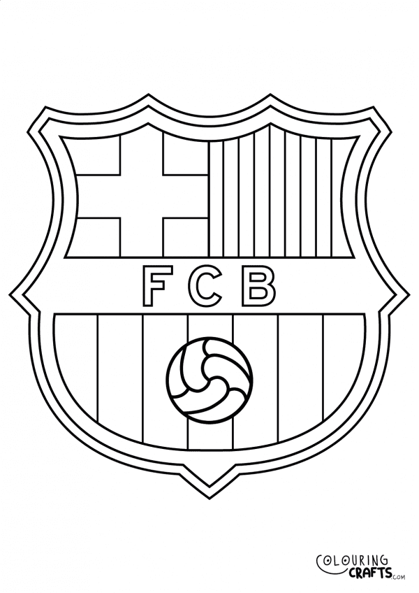 An image of the Barcelona badge to print and colour for free.