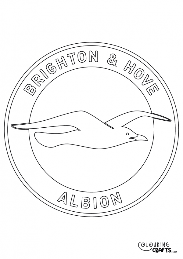 An image of the Brighton And Hove Albion badge to print and colour for free.