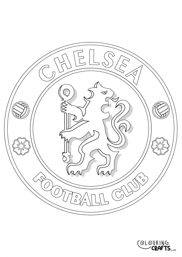 An image of the Chelsea badge to print and colour for free.