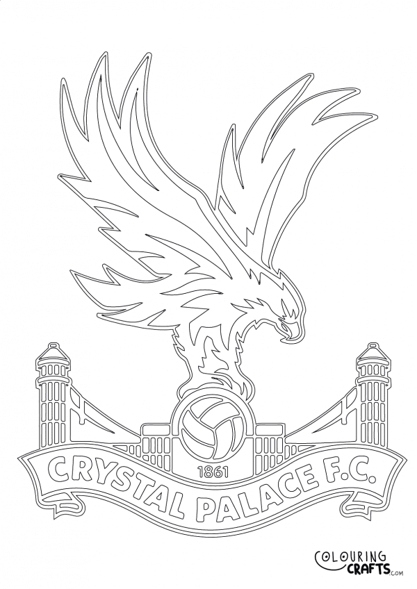 An image of the Crystal Palace badge to print and colour for free.