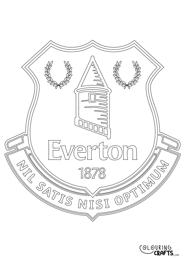 An image of the Everton badge to print and colour for free.