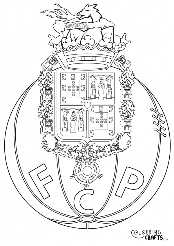 An image of the FC Porto badge to print and colour for free.
