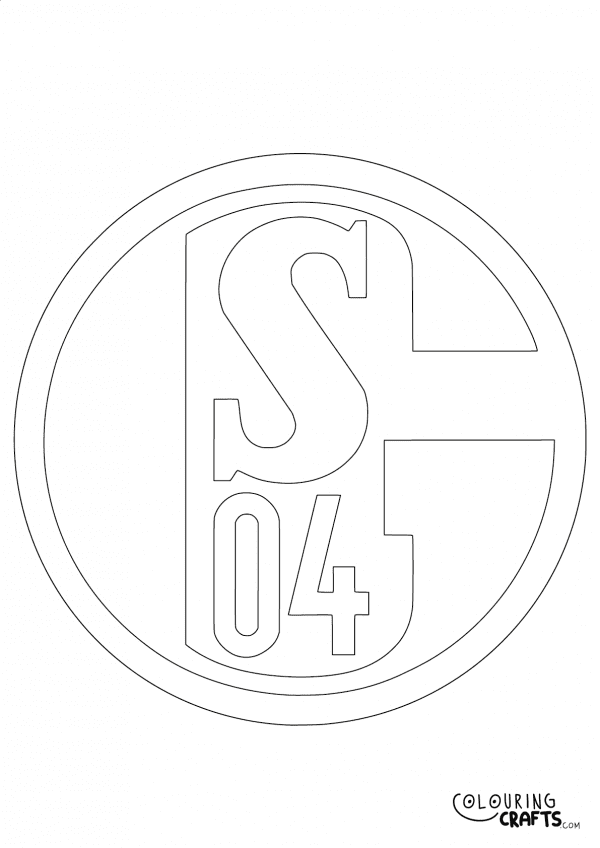 An image of the FC Schalke badge to print and colour for free.