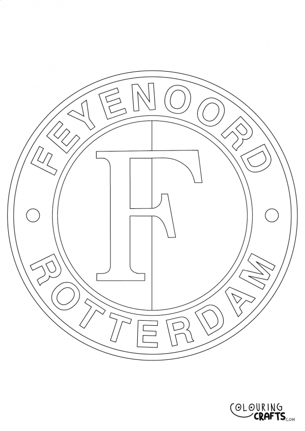 An image of the Feyenoord badge to print and colour for free.