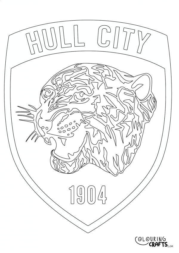 An image of the Hull City badge to print and colour for free.