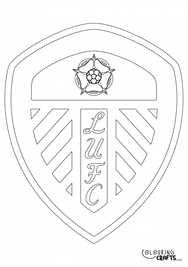 An image of the Leeds United badge to print and colour for free.