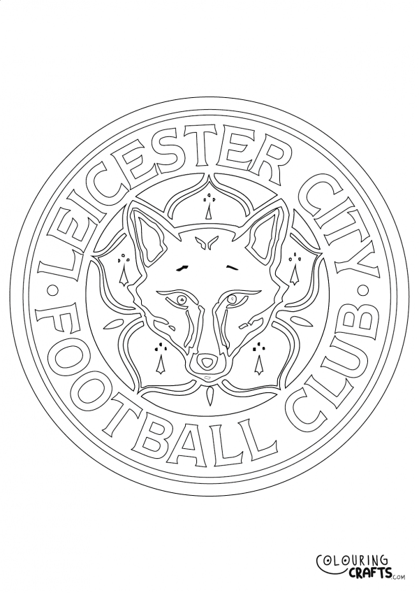 An image of the Leicester City badge to print and colour for free.