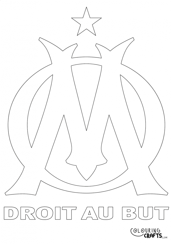 An image of the Marseille badge to print and colour for free.