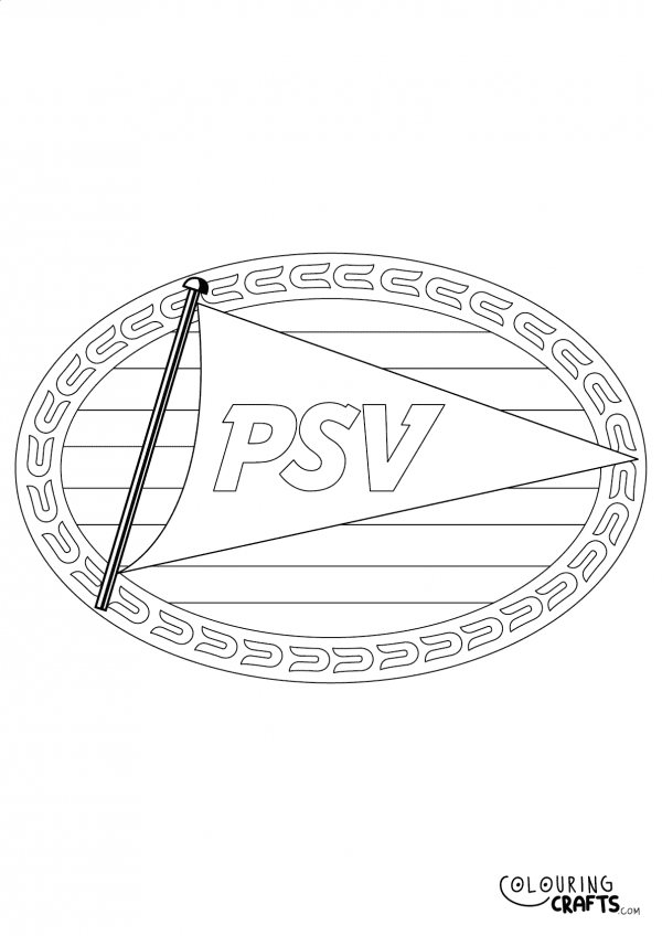 An image of the PSV Eindhoven badge to print and colour for free.