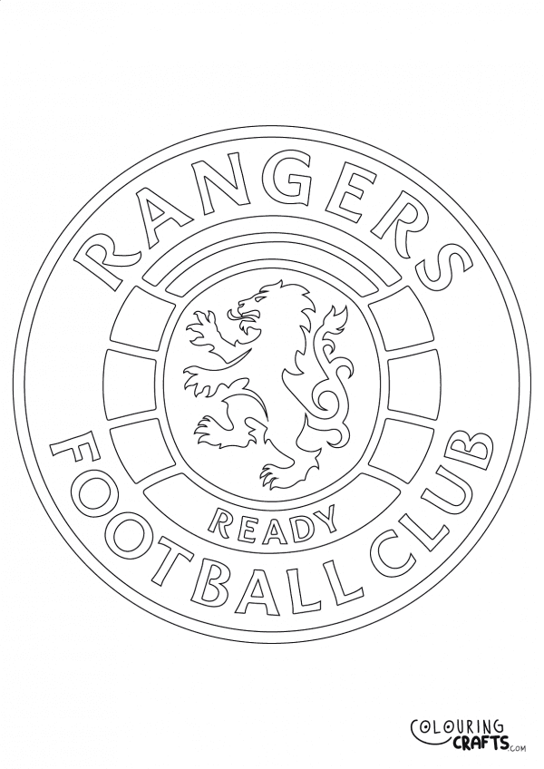 An image of the Rangers Football badge to print and colour for free.