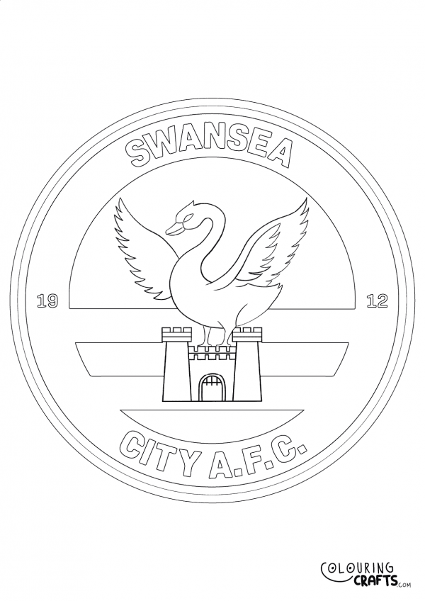An image of the Swansea badge to print and colour for free.