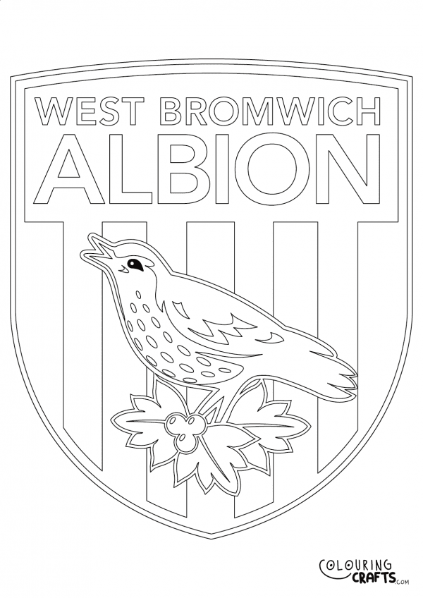 An image of the West Bromwich Albion badge to print and colour for free.