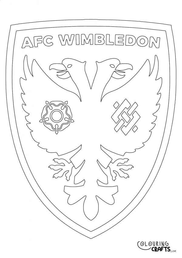 An image of the AFC Wimbledon badge to print and colour for free.