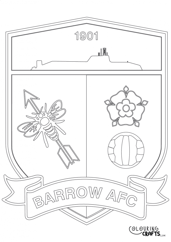 An image of the Barrow AFC badge to print and colour for free.