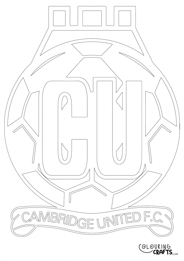 An image of the Cambridge United badge to print and colour for free.