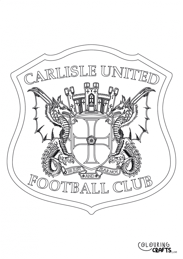An image of the Carlisle United badge to print and colour for free.