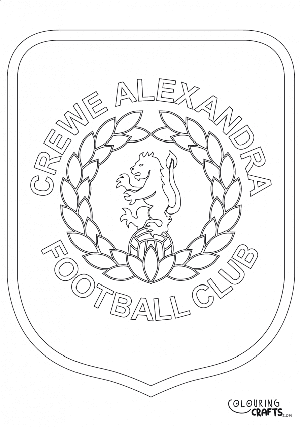 An image of the Crew Alexandra badge to print and colour for free.