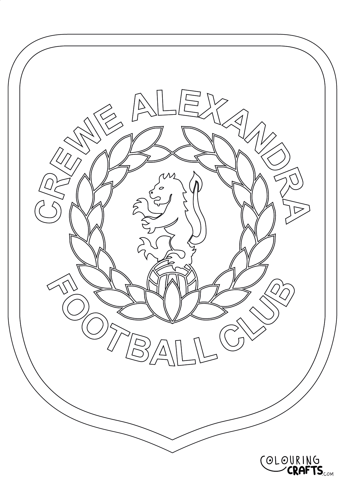Crewe Alexandra Badge Printable Colouring Page - Colouring Crafts