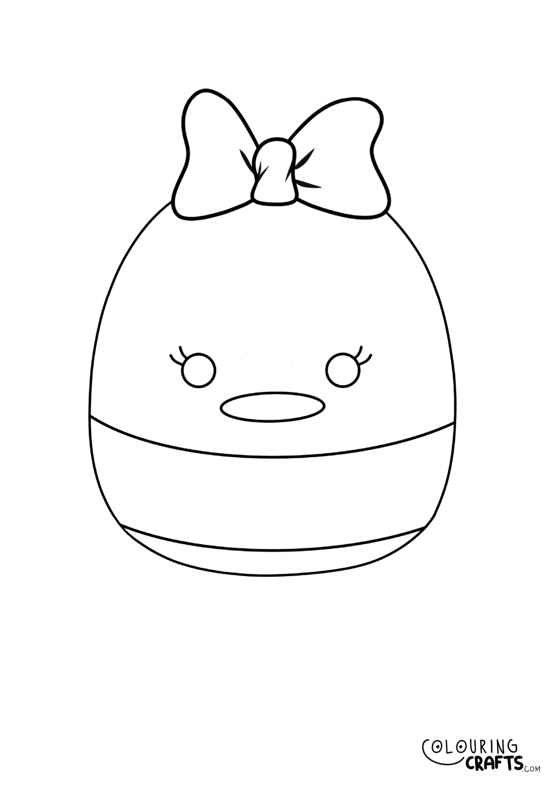 Daisy Duck Squishmallows Printable Colouring Page - Colouring Crafts