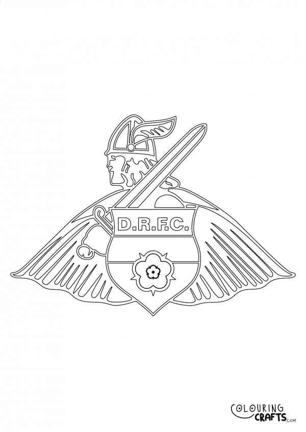 An image of the Doncaster Rovers badge to print and colour for free.