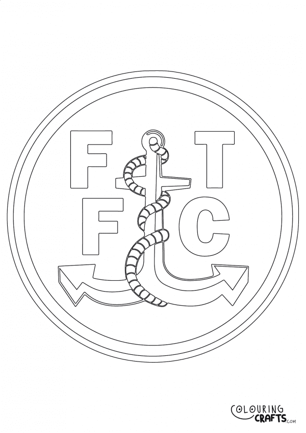 An image of the Fleetwood Town badge to print and colour for free.