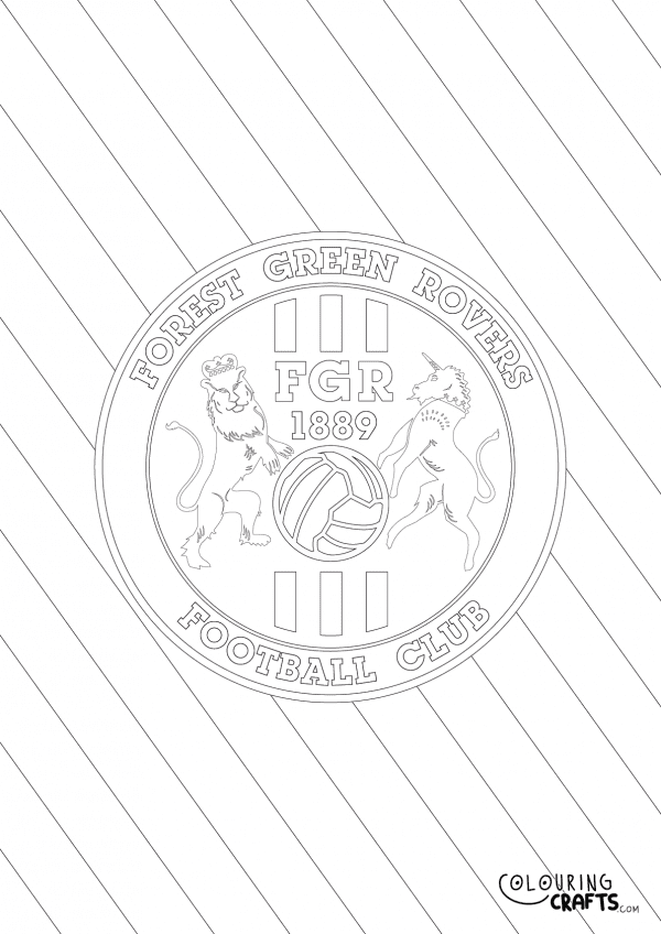 Striped Forest Green Rovers Badge Printable Colouring Page - Colouring ...