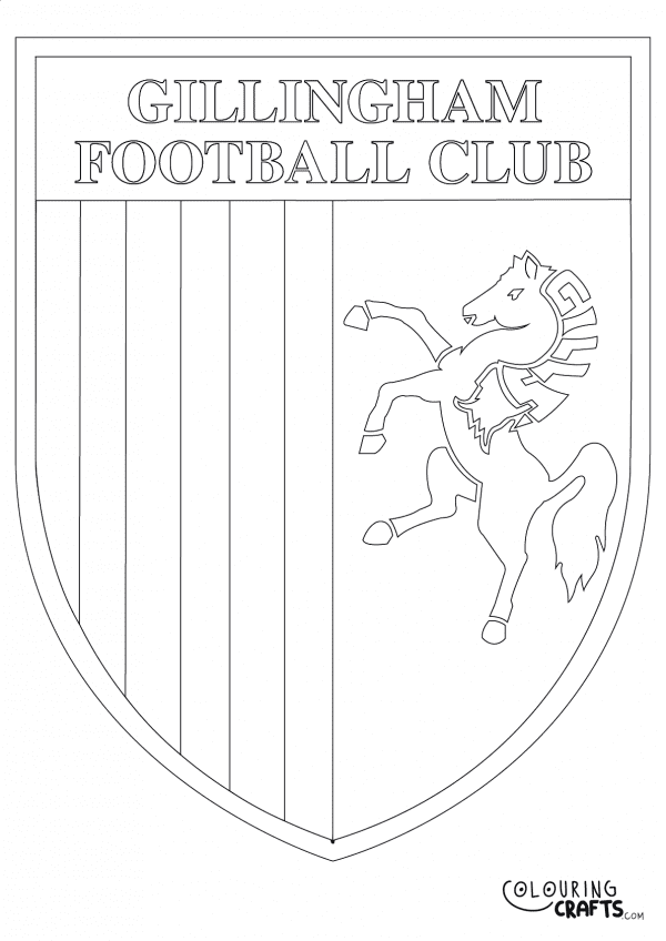An image of the Gillingham FC badge to print and colour for free.