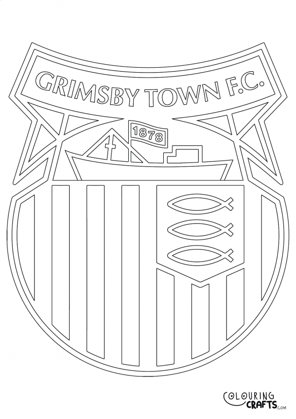 An image of the Grimsby Town badge to print and colour for free.