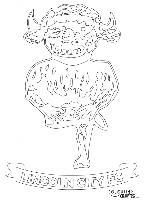 An image of the Lincoln City badge to print and colour for free.