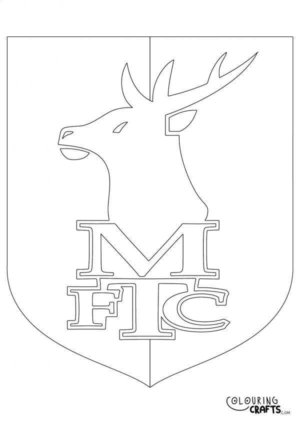 An image of the Mansfield Town badge to print and colour for free.