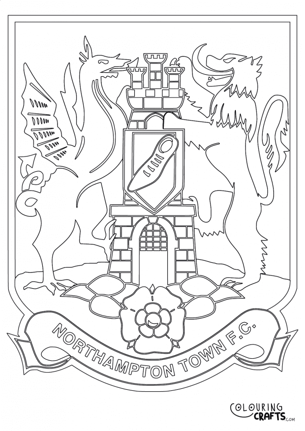 An image of the Northampton Town badge to print and colour for free.