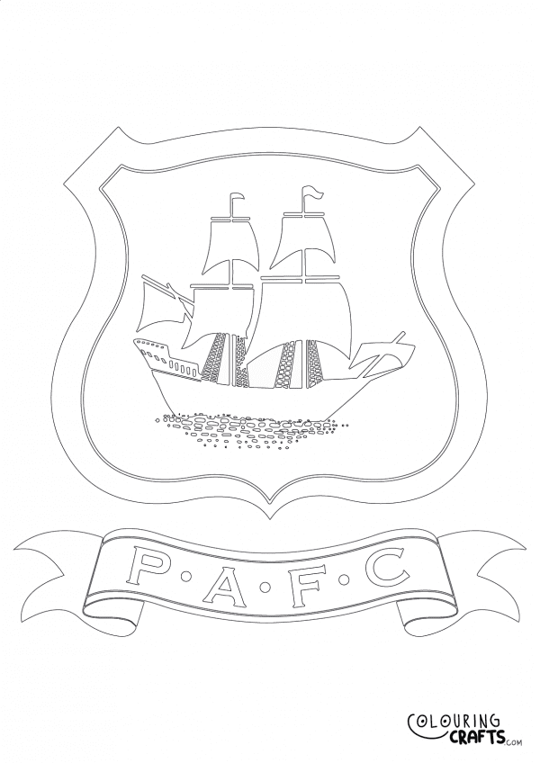 An image of the Plymouth Argyle badge to print and colour for free.
