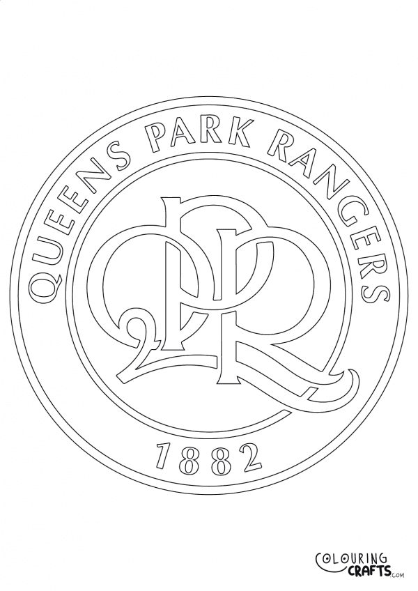 An image of the Queens Park Rangers badge to print and colour for free.