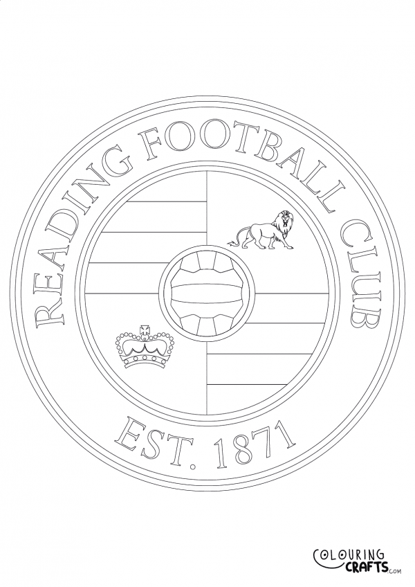 An image of the Reading FC badge to print and colour for free.