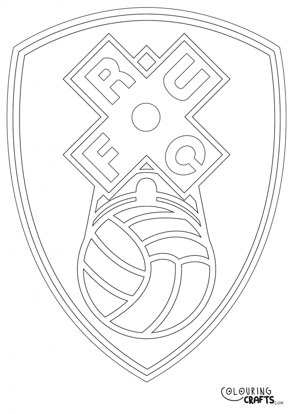 An image of the Rotherham United badge to print and colour for free.