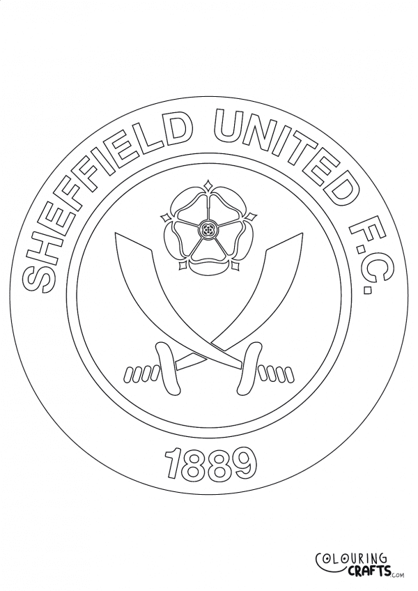 An image of the Sheffield United badge to print and colour for free.