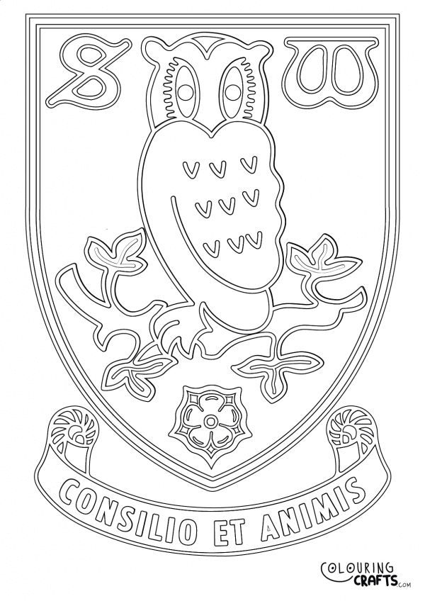 An image of the Sheffield Wednesday badge to print and colour for free.