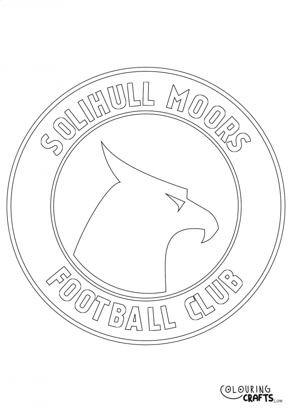 An image of the Solihull Moors badge to print and colour for free.