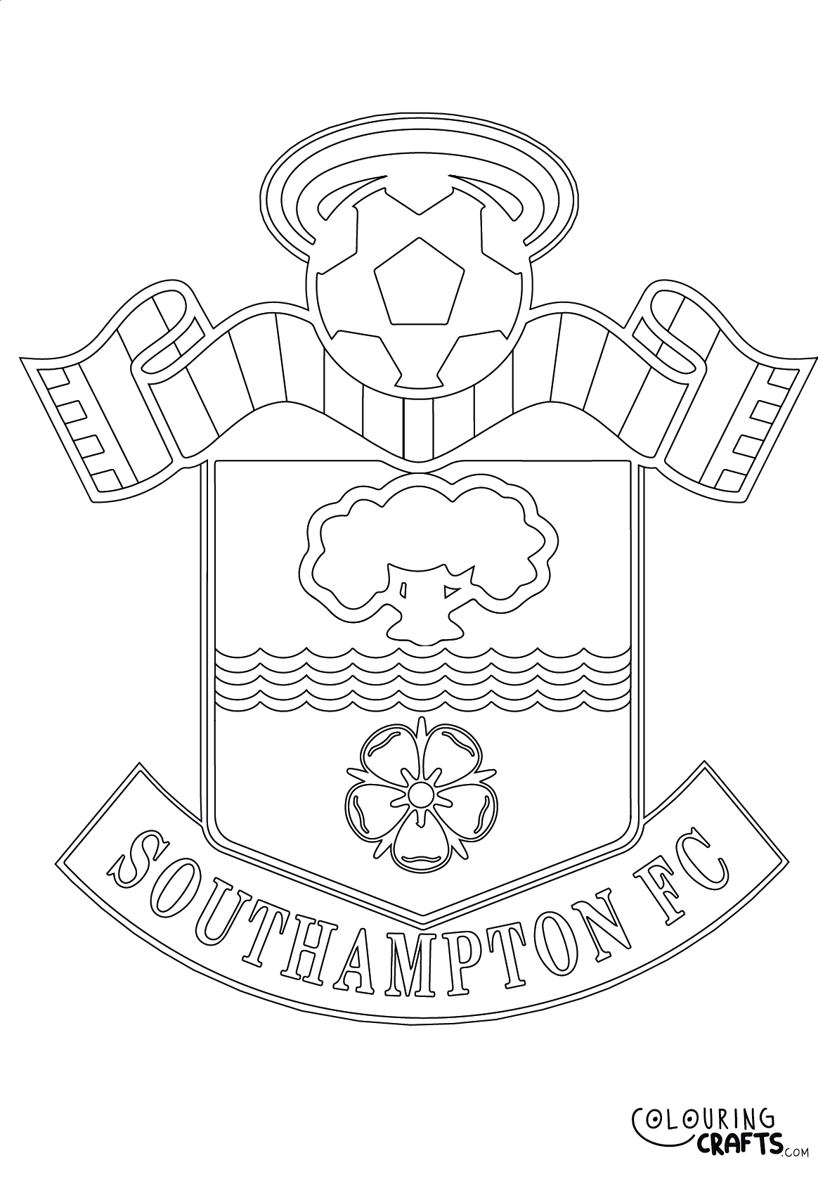 Southampton FC Badge Printable Colouring Page - Colouring Crafts