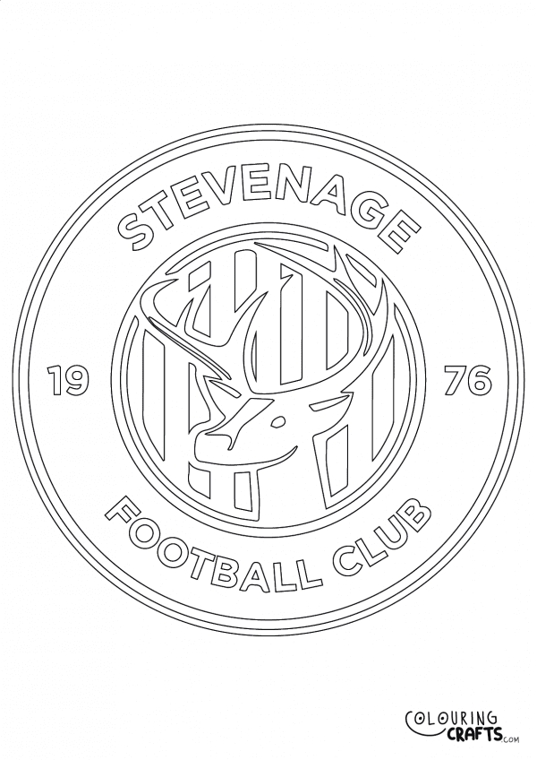 An image of the Stevenage FC badge to print and colour for free.
