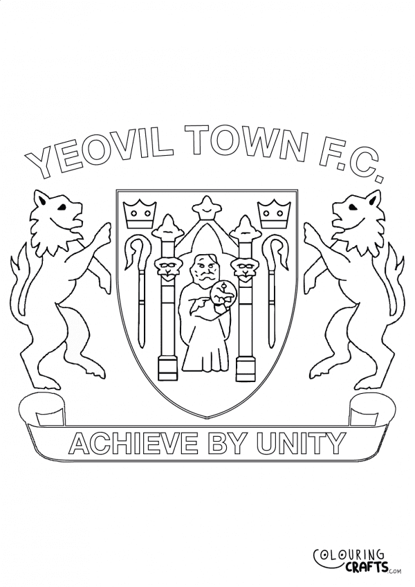 An image of the Yeovil Town badge to print and colour for free.