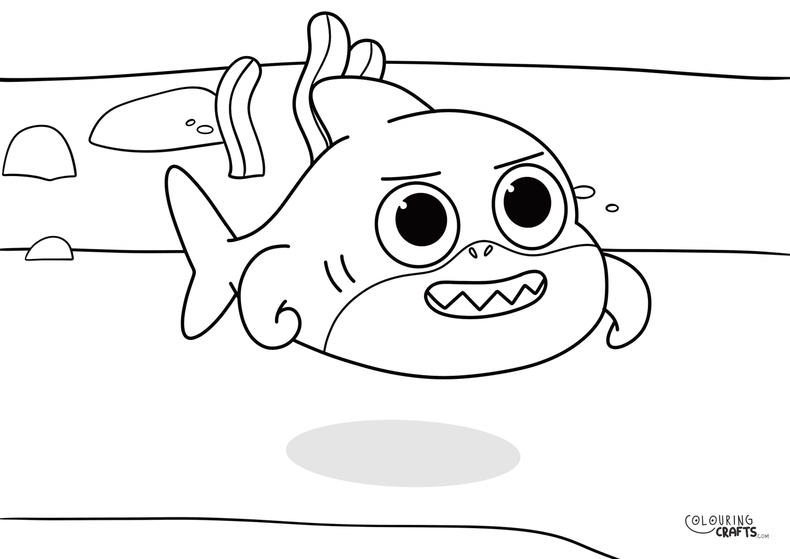 Baby Shark Swimming Colouring Page Colouring Crafts baby-shark-swimming-colouring-page-colouring-crafts