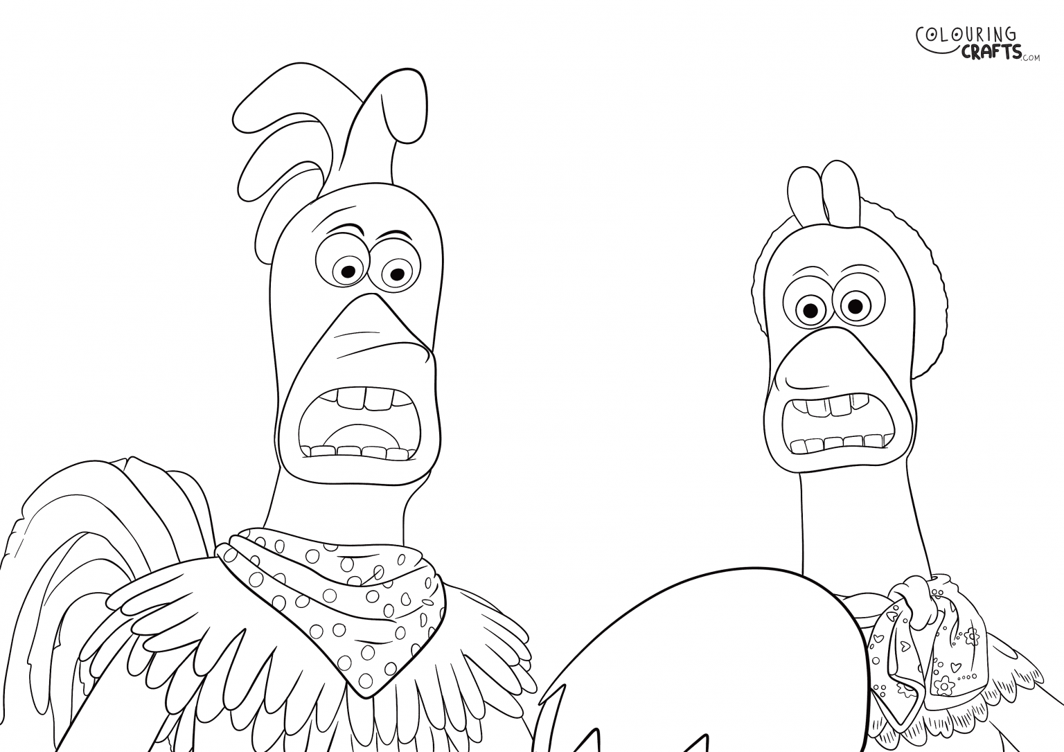 Chicken Run Dawn Of The Nugget Colouring Page 1 - Colouring Crafts