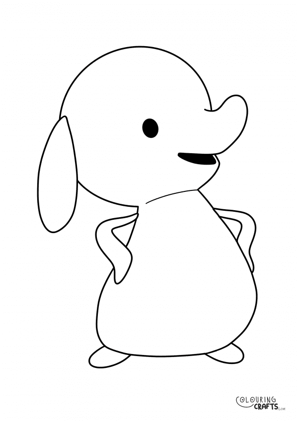 A drawing Of Amma from Bing Bunny with a plain background to print and colour for free.