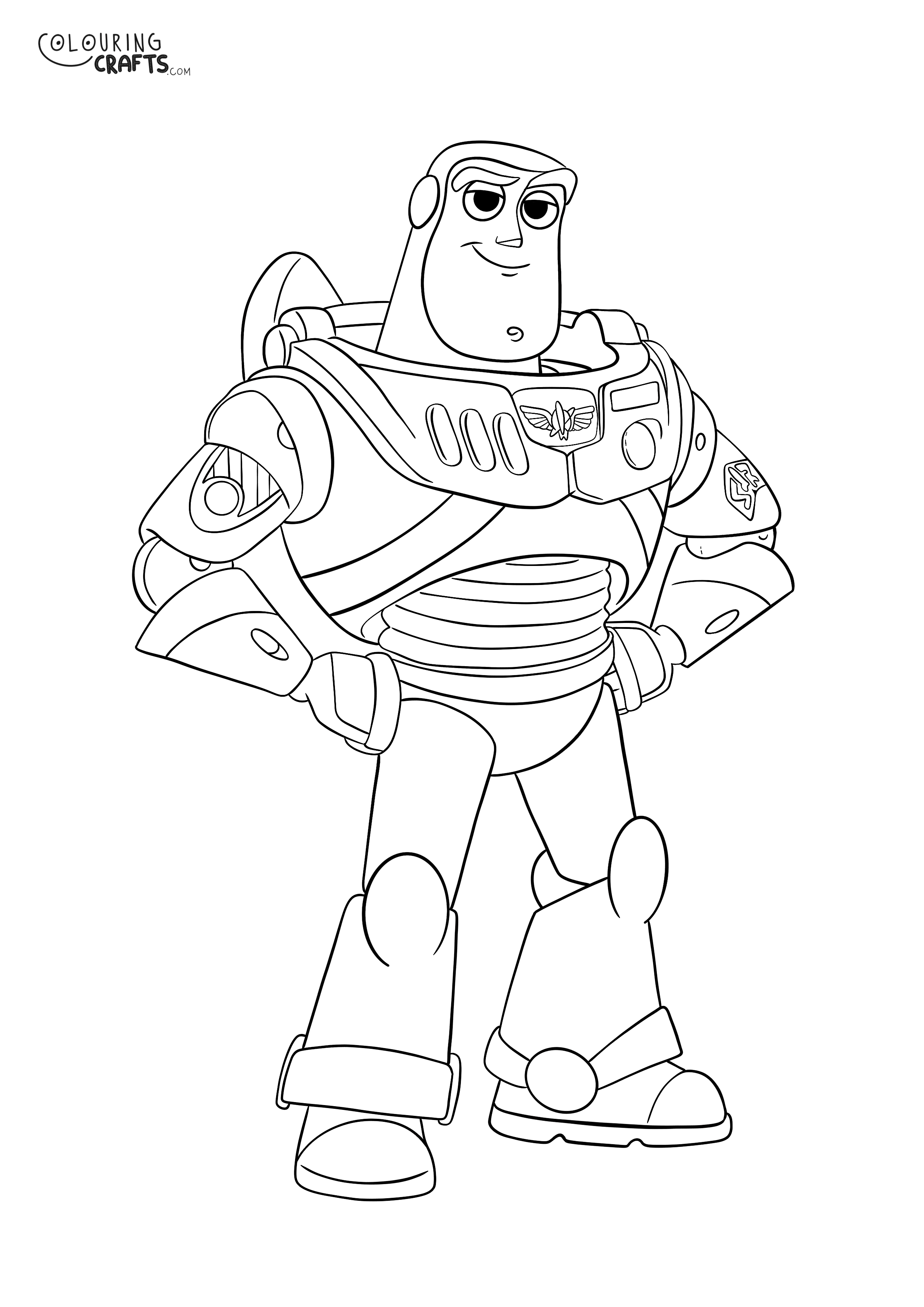 Toy Story Buzz Colouring Page - Colouring Crafts