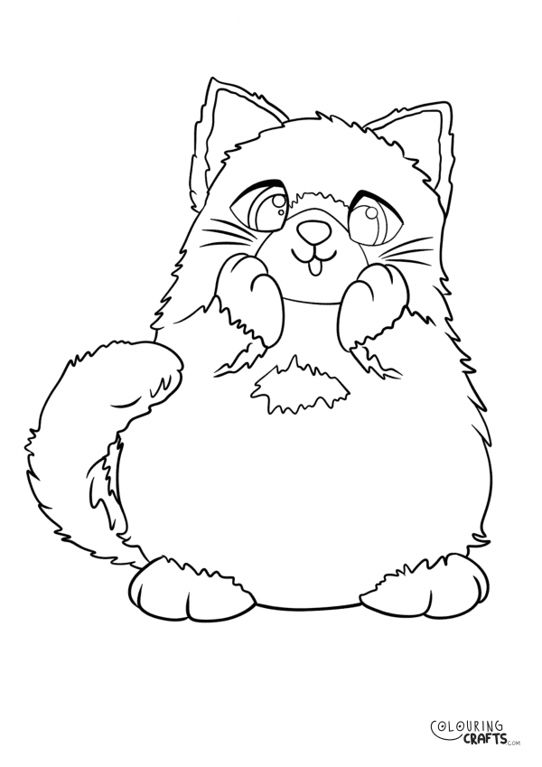 A drawing Of Knox from Misfittens with a plain background to print and colour for free.