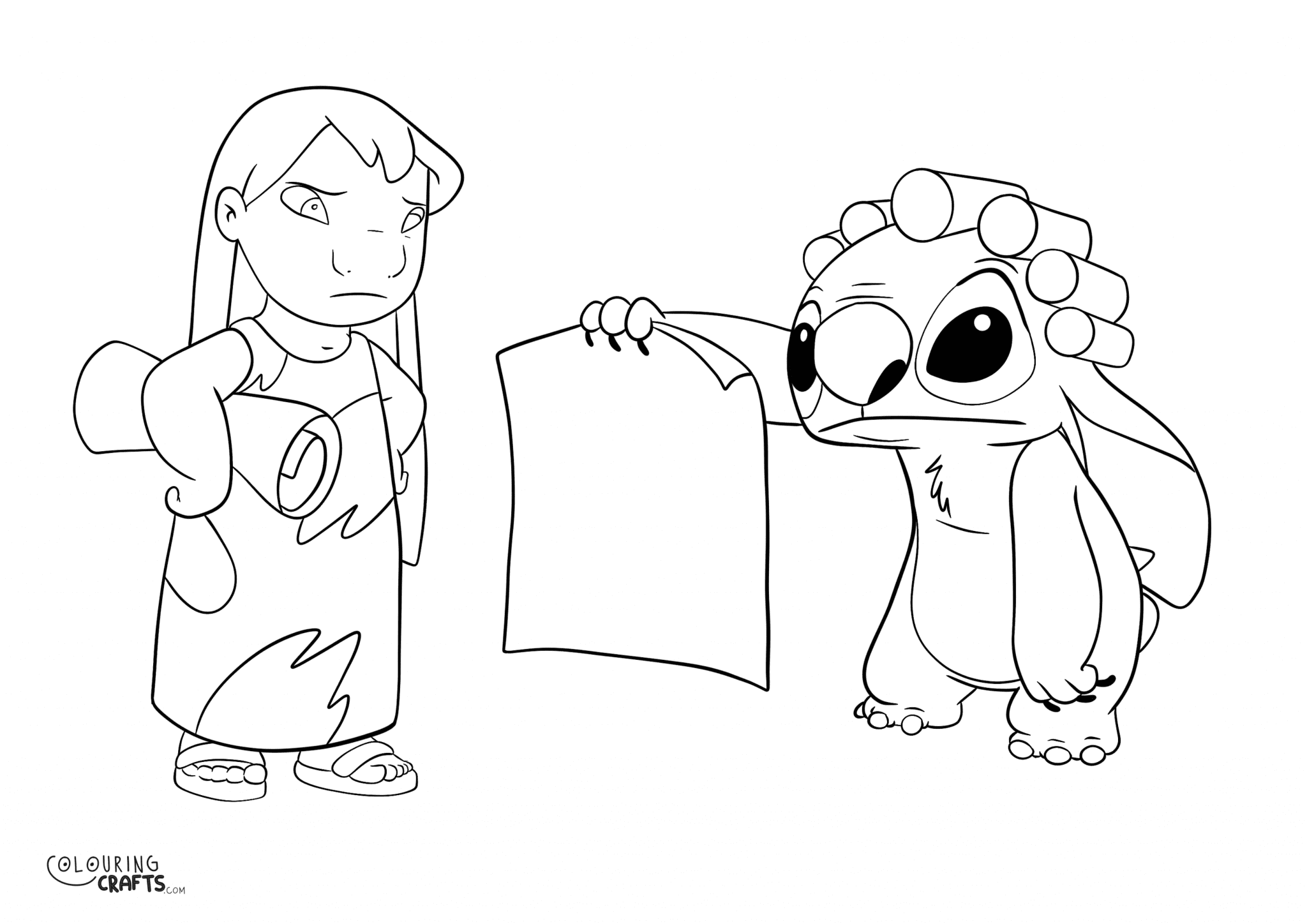 Stitch Colouring In Picture